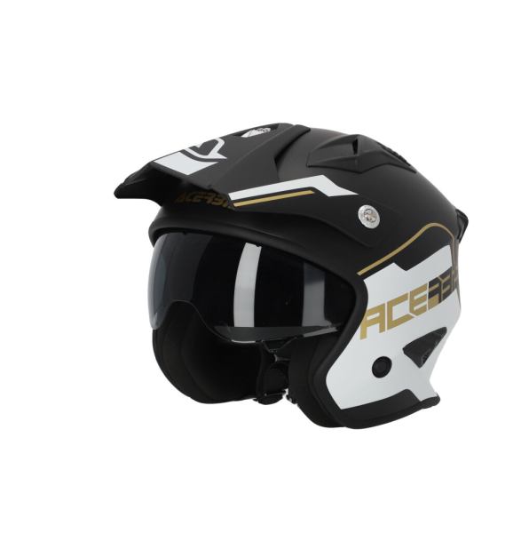 Acerbis Helmet Jet Aria black/white/gold for children + adults